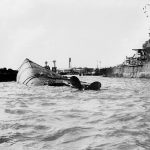 USS Oklahoma (BB 37) capsized at Pearl Harbor