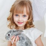 girl with rabbit