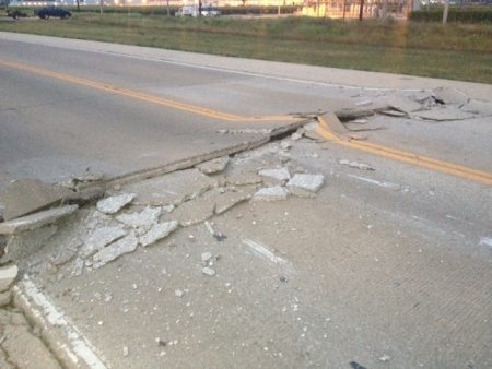 pavement blow-ups, potholes, MoDOT, Newstalk KZRG, road hazard