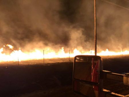 Large Grassfires Across Southeast Kansas