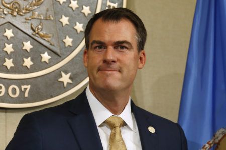 Oklahoma Governor Kevin Stitt criticizing state school district’s adoption of mask mandate