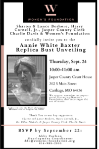 Annie Baxter to return to Jasper County Courthouse