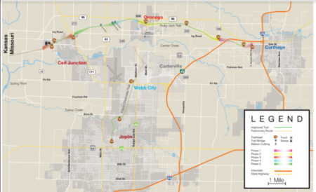 Joplin Trails Coalition celebrates completion of Ruby Jack Train extension