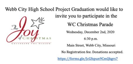 The Joy of Christmas Webb City Parade is TONIGHT!