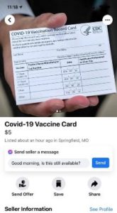 New scam involves buying, selling vaccination cards