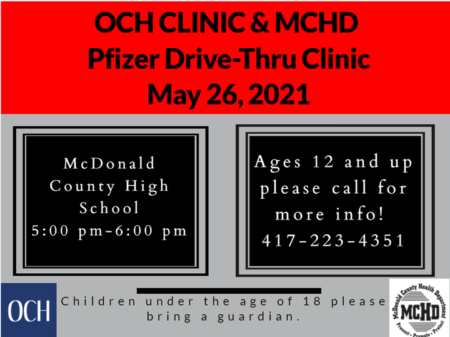 McDonald County High School to host Covid-19 vaccination clinic