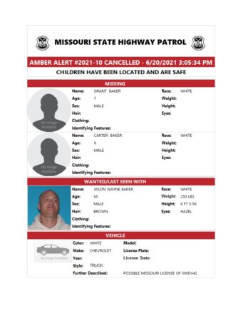 Two children recovered Sunday after abduction by father following shooting