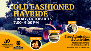 Joplin Parks and Recreation Department to hold Old Fashioned Hayride this Friday