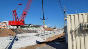 Girders arrive at Rangeline bridge construction site