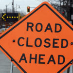 road closure construction work