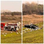 Semi truck smashes into fire truck and Highway Patrol squad car in Catoosa