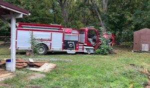 Stolen fire truck crashed into tree in west central Missouri