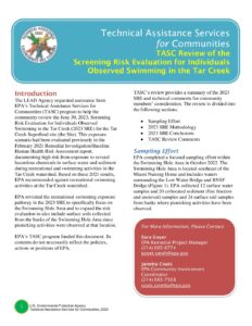 TASC TD R7 1.4.14 Tar Creek Swimming Hole Risk Review Fact Sheet 508 (1)