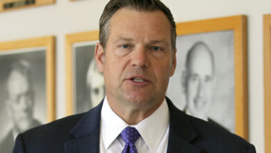 Photo of Kobach reminds KU that protesters’ demands are illegal