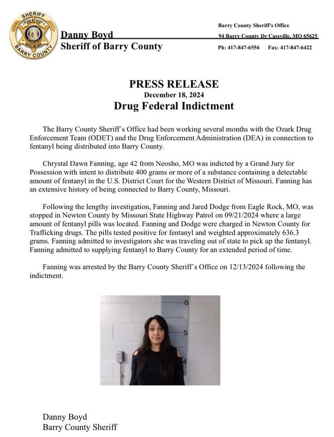 Neosho Fentanyl Indictment