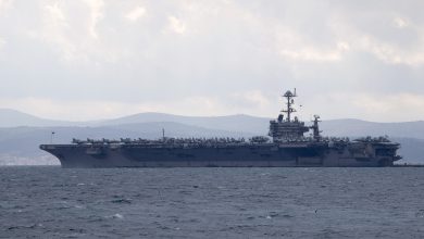 Photo of USS Harry S. Truman involved in collision with merchant vessel in the Middle East