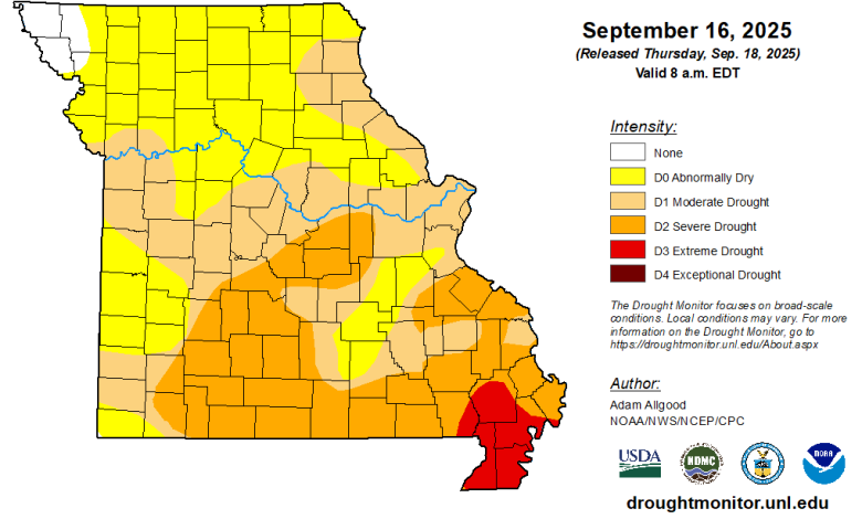 2025 09 16 mo drought monitor legend