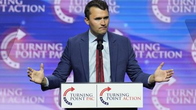 Photo of Charlie Kirk SHOT at Utah Valley University event