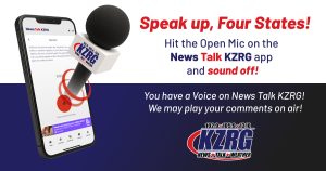 Facebookog open mic on the newstalk kzrg app