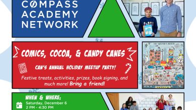 Photo of Compass Academy Network Invites Local Middle School Students to “Comics, Cocoa, and Candy Canes”