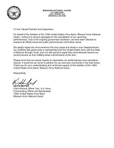 Letter From the 135th Army Band